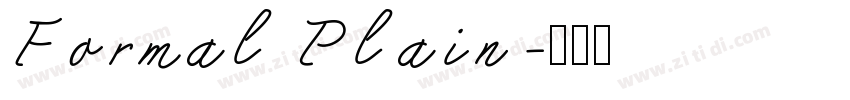 Formal Plain字体转换